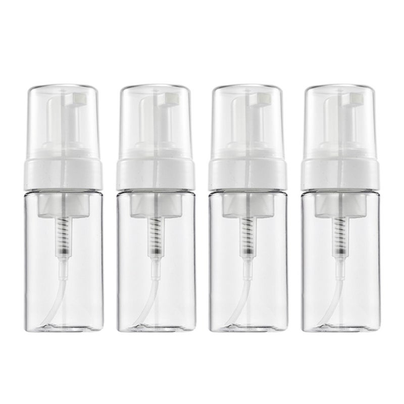 4 Pcs Plastic Foam Dispenser Bottles Foam Pump Dispenser Reusable Empty Bottles Refillable Traveler Foam Containers (100ml) - Image 1