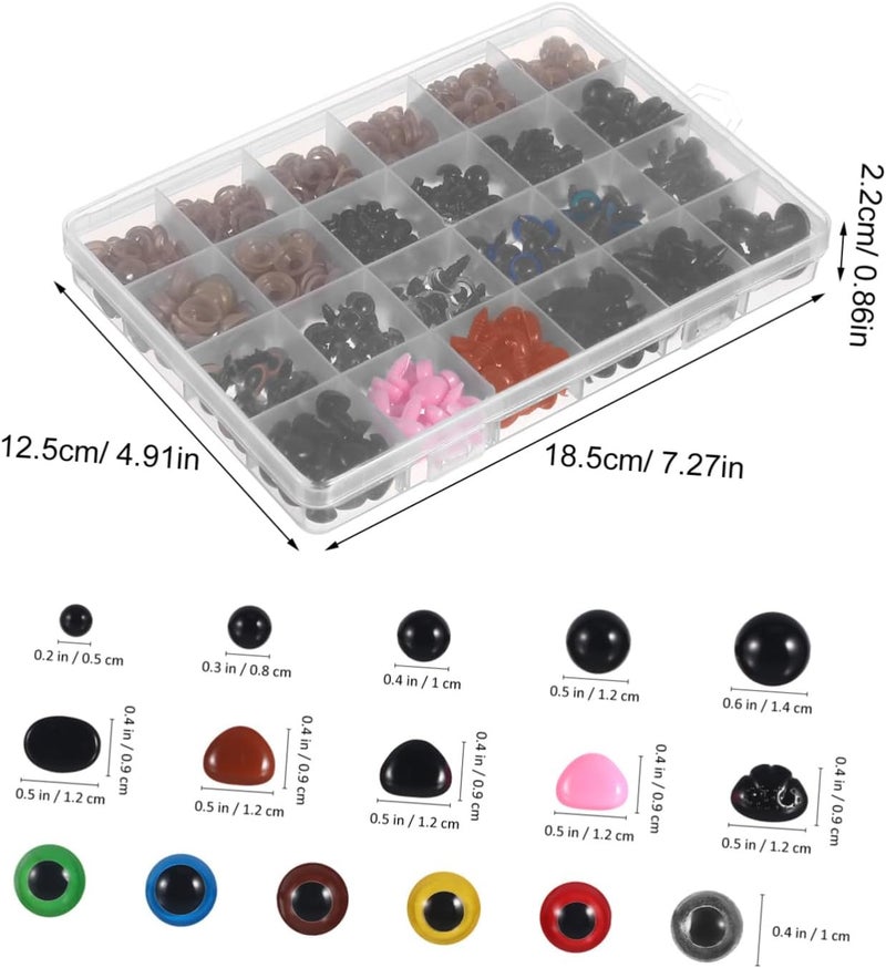 MINAOLULUS 600pcs for Crafting Plastic Button Eyes Washers for Crochet Dolls Stuffed Animals Projects Cute and Realistic for - Image 2