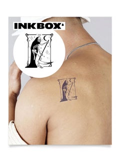 Inkbox Temporary Tattoos, Semi-Permanent Tattoo, One Premium Easy Long Lasting, Water-Resistant Temp Tattoo with For Now Ink - Lasts 1-2 Weeks, La Mort, 4 x 4 in