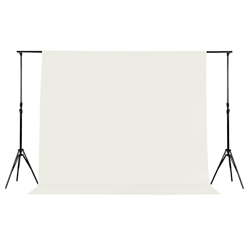 Joccun 8X10FT Ivory Backdrop Background for Photography,Polyester Backdrop Curtain Background Screen for Photography,Photoshoot,Video Recording,Studio(8X10ft,Ivory) - Image 1