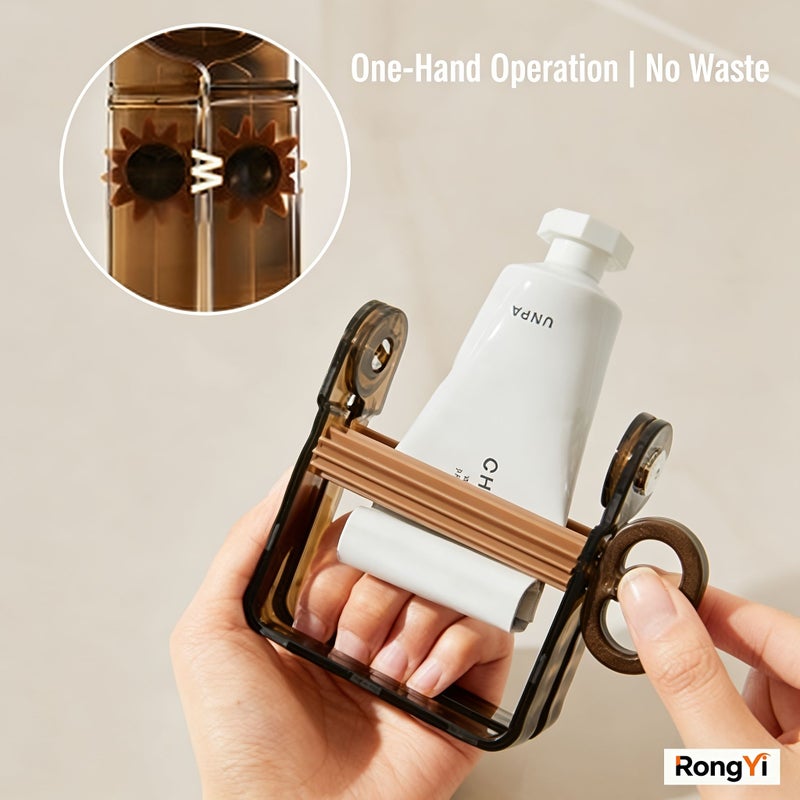 Brown Rotary Squeezer Manual Tube For Toothpaste Pigment Hair Dye - Image 1