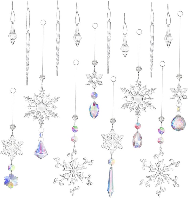 10-Piece Crystal Sun Catchers for Indoor Windows and Garden Decoration Hanging Ornaments for Christmas Tree and Parties Stylish Home and Balcony Decor - Image 1