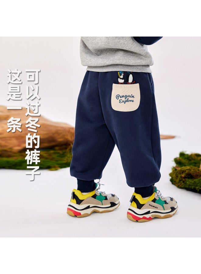 Doodle Home kids Fleece-lined Pants - Winter Warmth Boys' Casual Trousers & Girls' Sportswear For Cold Weather - Image 4