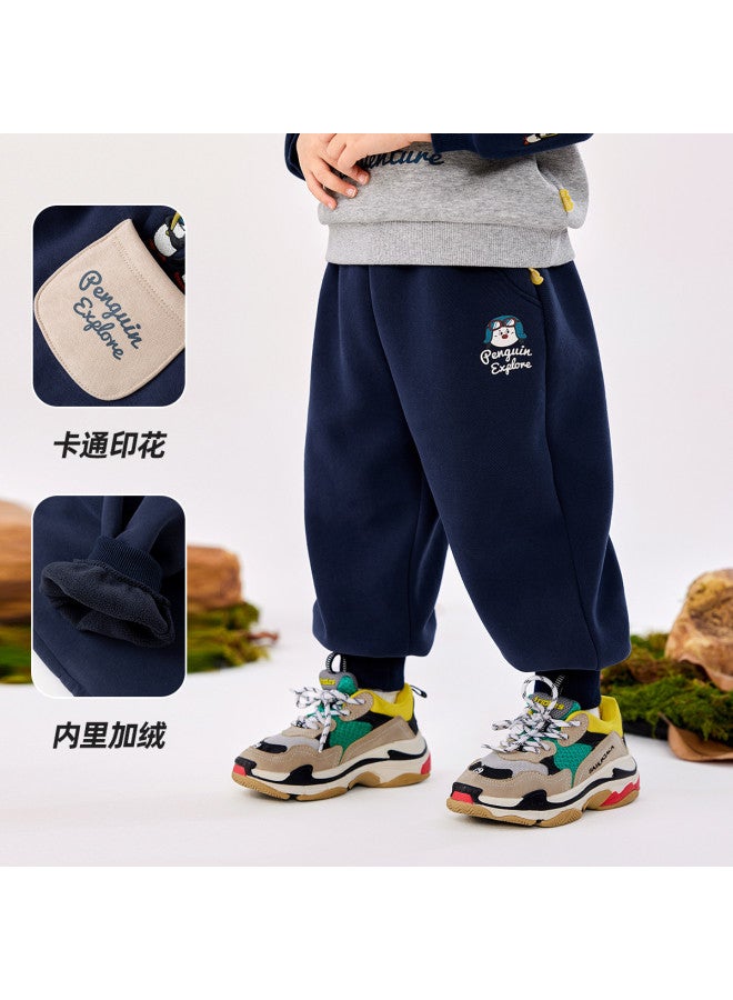 Doodle Home kids Fleece-lined Pants - Winter Warmth Boys' Casual Trousers & Girls' Sportswear For Cold Weather - Image 3