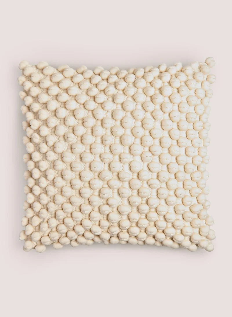 Matalan Cream Bobble Cushion Neutral