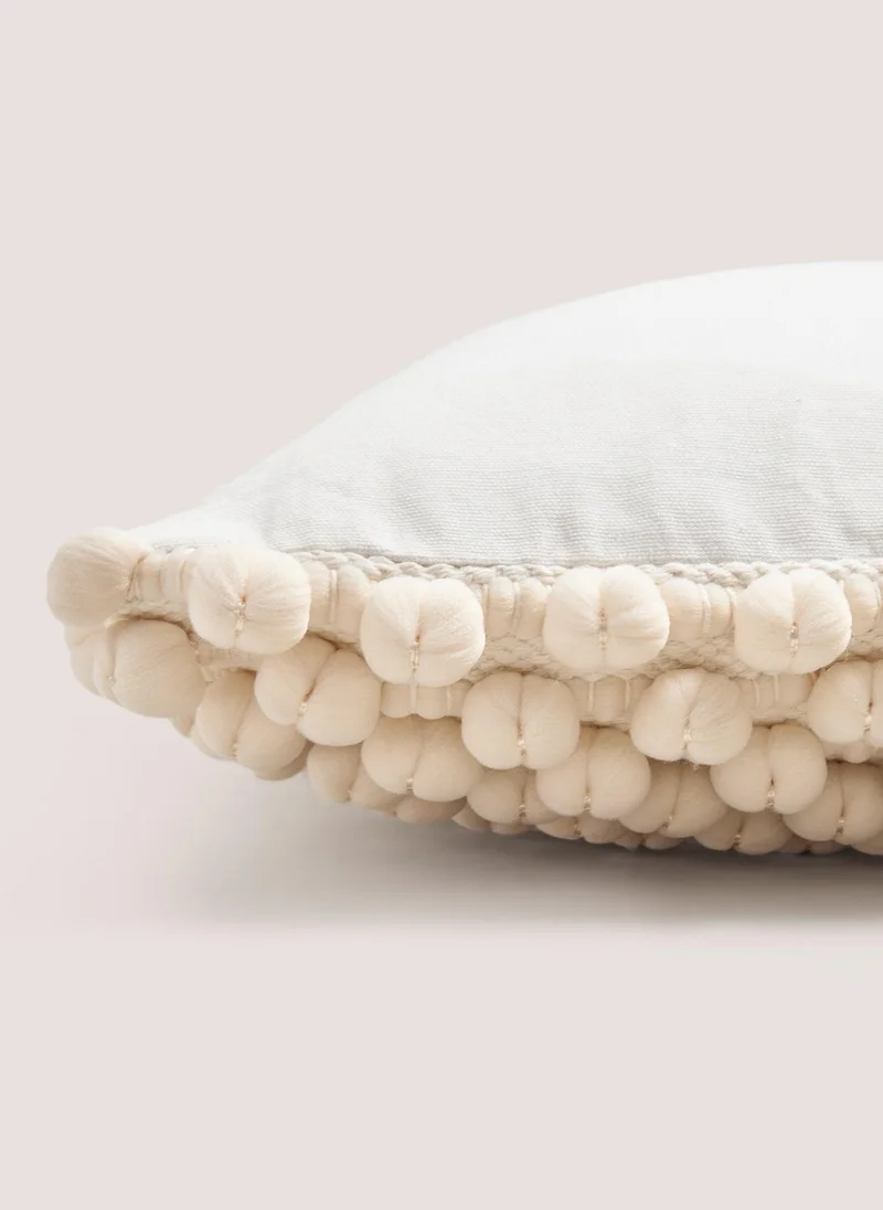 Matalan Cream Bobble Cushion Neutral