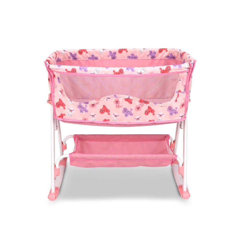 ANIVIA Doll Bed Furniture 2 Function Toy Doll Swings Together for 18 inches Baby Dolls, Baby Doll Crib with Bottom - Image 1