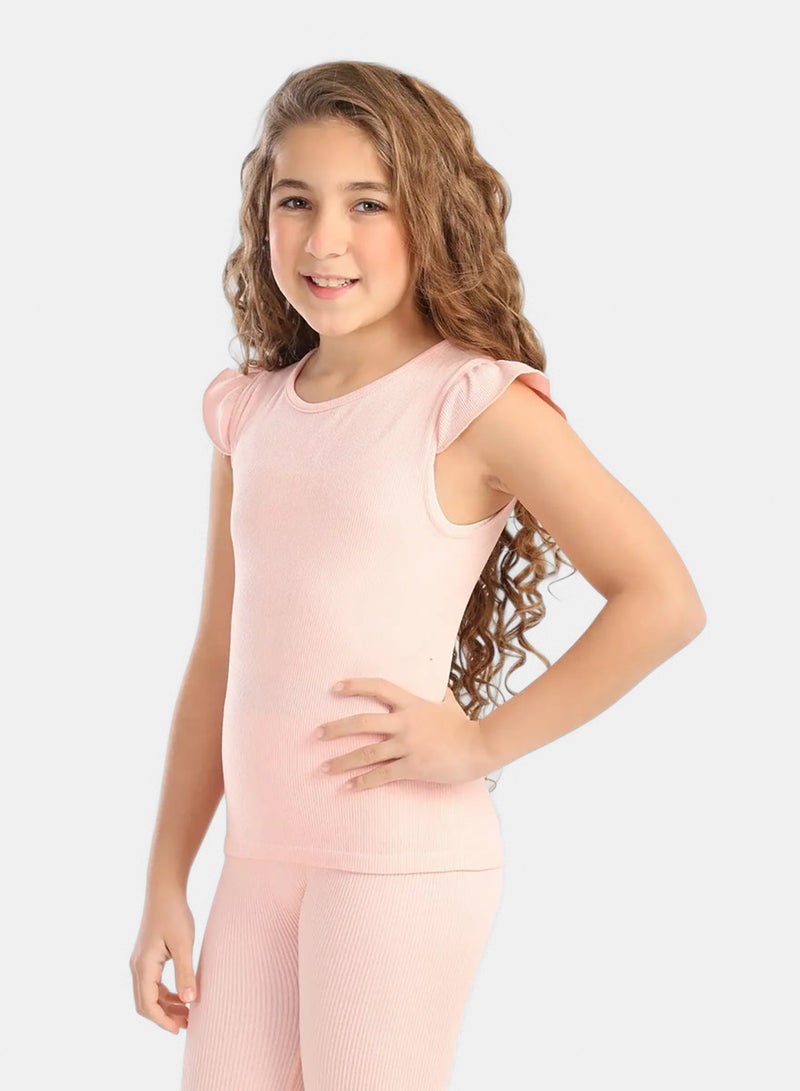Carina Girly Ribbed Ruffle Top - Image 3