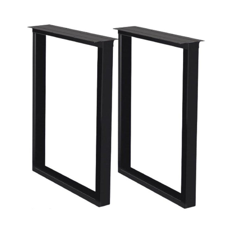 Ventuos Metal Table Legs 28 Inch Heavy Duty Square Tube Desk Legs for Coffee Table Dining Table SquareShape Pack of 2 Black  - Image 1