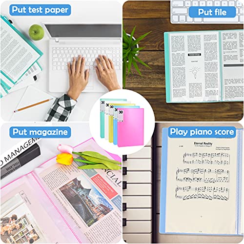 Smarpau Display Book Binder with Plastic Sleeves 5 Pack Presentation Book 30 Pocket Art Portfolio Folder Presentation Binder 8.5" x 11" for Document, Artwork, Certificates, Photos, Materials - Image 5