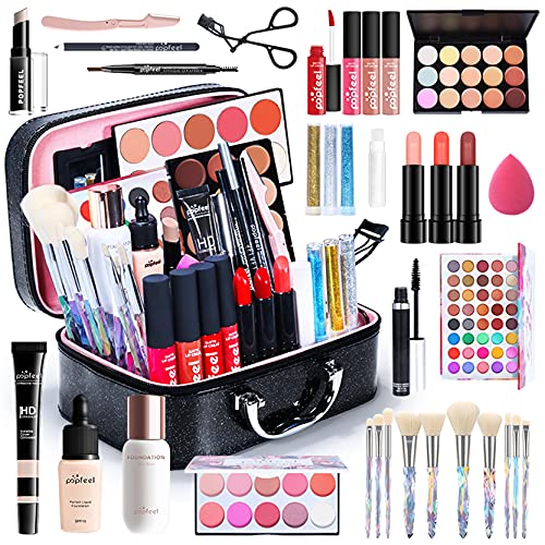 FantasyDay All-in-one Holiday Make up Gift Set | Makeup Kit for Women Full Kit Essential Starter Bundle Include Eyeshadow Palette Lipstick Blush Foundation Concealer Face Powder Mascara Lipgloss Brush - Image 2