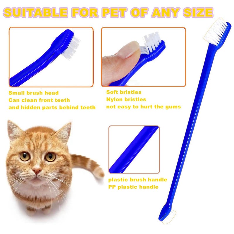 JUWANTU Dog Toothbrush Set of 8 â€“ Dual Headed Dental Hygiene Brushes for Small to Large Dogs, Easy Teeth Cleaning & Dental Care,Dog Tooth Brushes for Small to Large Dogs, Cats, and Most Pets - Image 3