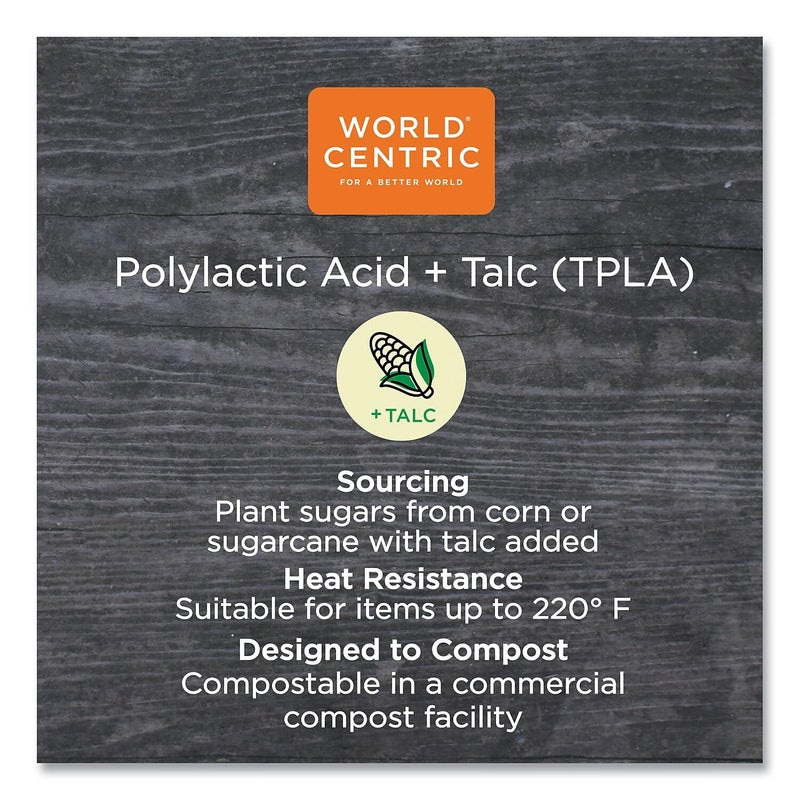 World Centric 6.3"" Compostable Forks - Case of 1000 - Made from TPLA - FO-PS-6 - Image 1