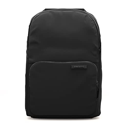 BREVITE The Brevite Backpack - Casual daypack backpacks for every function. Compact but spacious 18L aesthetic traveling backpack with laptop compartment. (Black) - Image 1