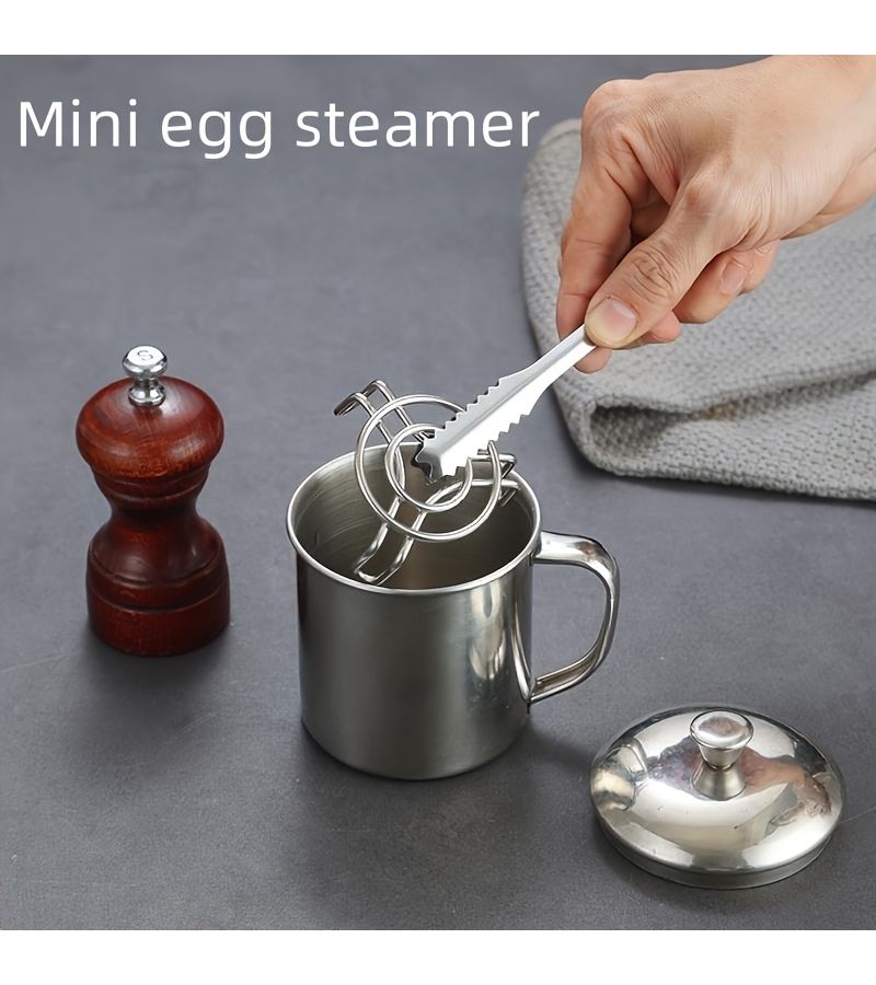 Stainless Steel Mini Steaming Rack for Small Pot Multifunctional Kitchen Steamer - Image 4