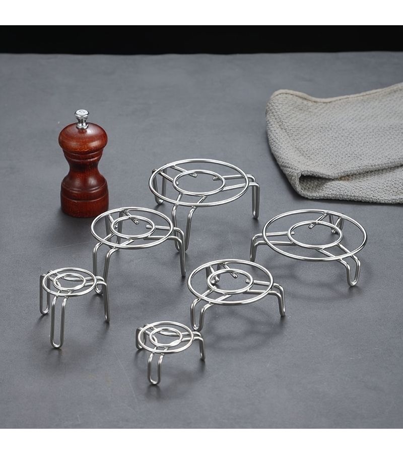 Stainless Steel Mini Steaming Rack for Small Pot Multifunctional Kitchen Steamer - Image 3