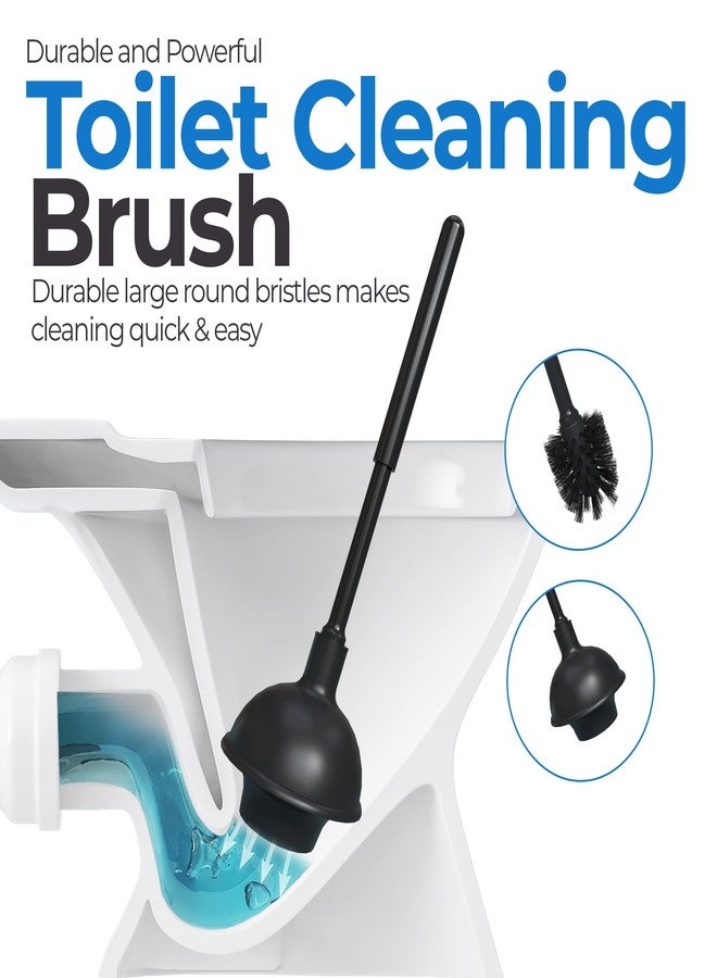 Utopia Home Toilet Plunger and Brush Set with Holder for Deep Cleaning, Includes Toilet Bowl Brush and Plunger for Effective Bathroom Cleaning (Pack of 1, Black) - Image 4