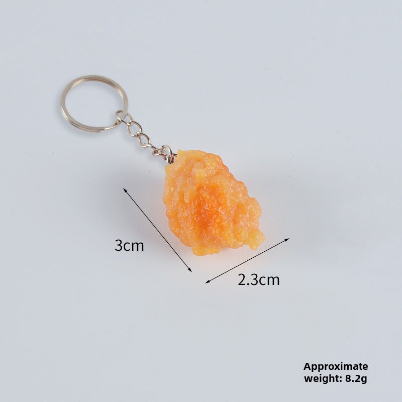 Simulated Fast Food Keychains Toy Food PropsHot chicken rice flower keychain Hot chicken rice flower keychain
