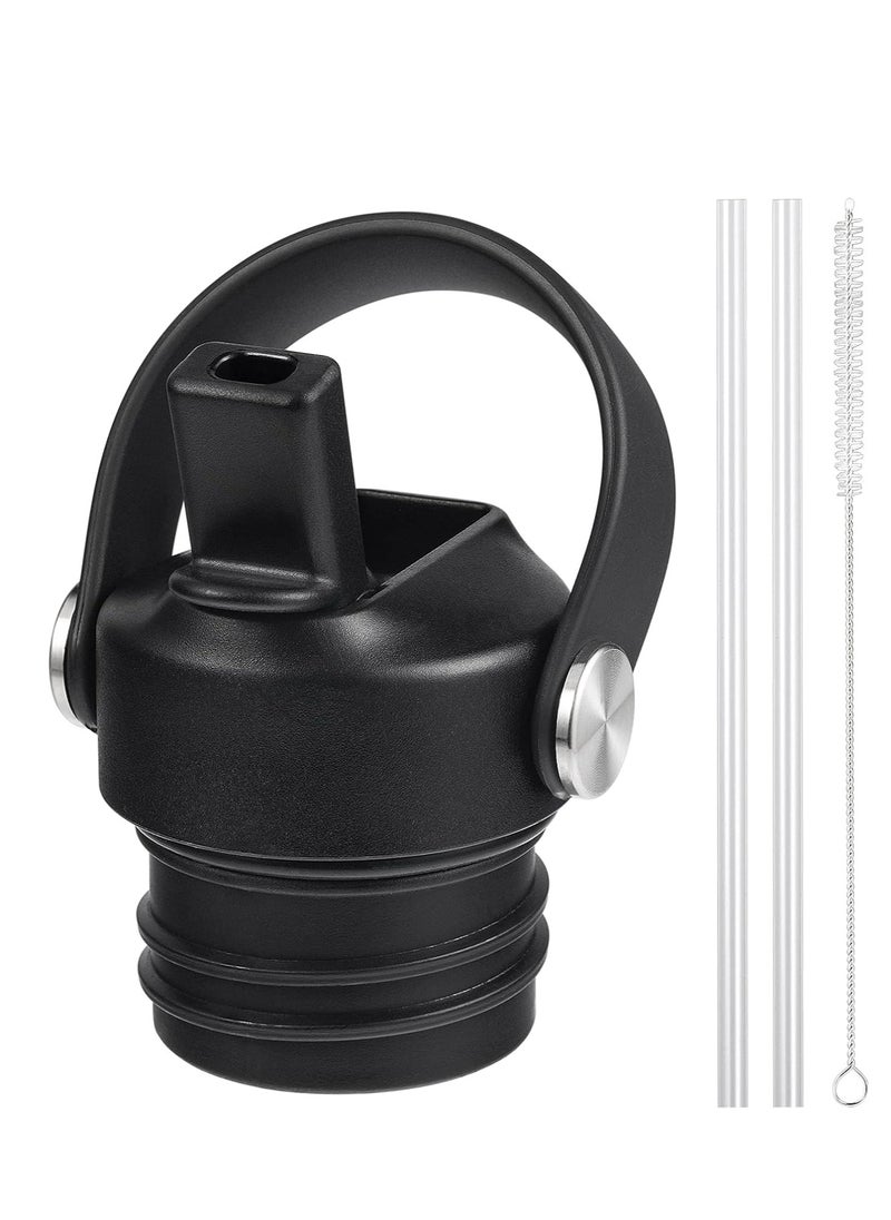 Oasisgalore Straw Lid Compatible with Standard Mouth 24 oz 21 oz Hydro Flask, Straws Cap with Flexible Handle  - Image 1