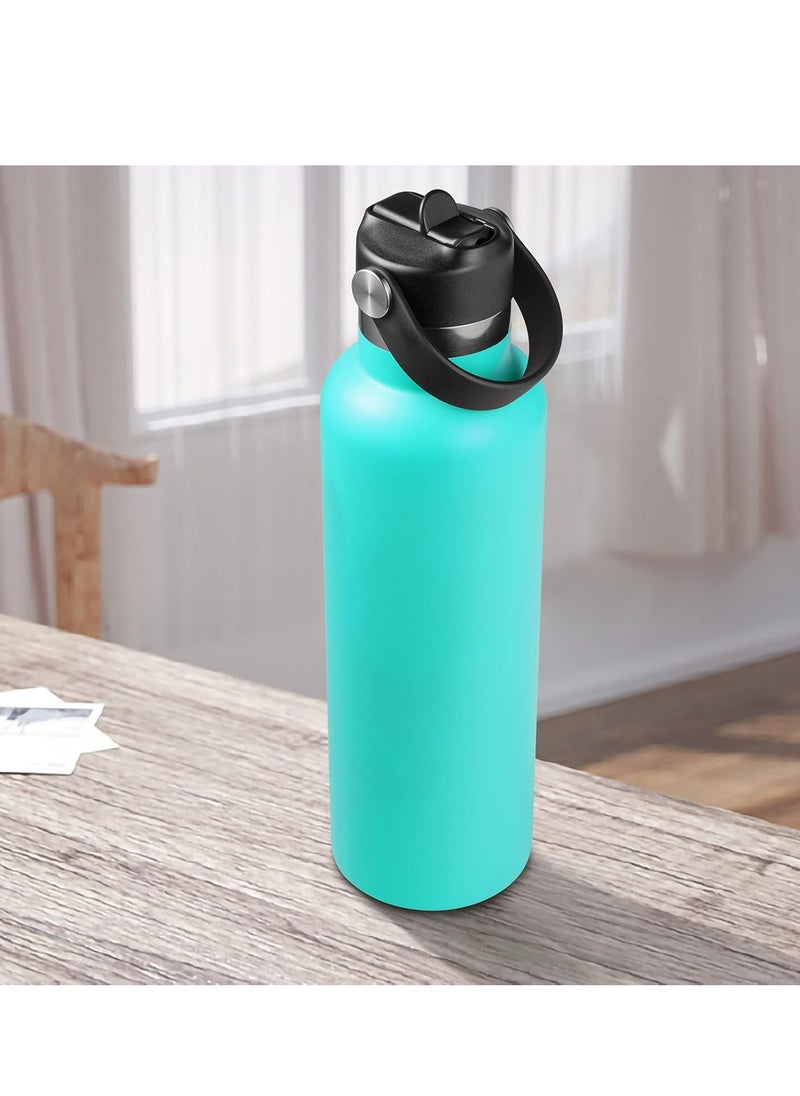 Oasisgalore Straw Lid Compatible with Standard Mouth 24 oz 21 oz Hydro Flask, Straws Cap with Flexible Handle  - Image 2