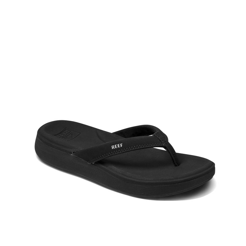 Reef Cushion Cloud Womens Flip Flop, Super Soft Molded Footbed, Arch Support, Black, 6 - Image 3
