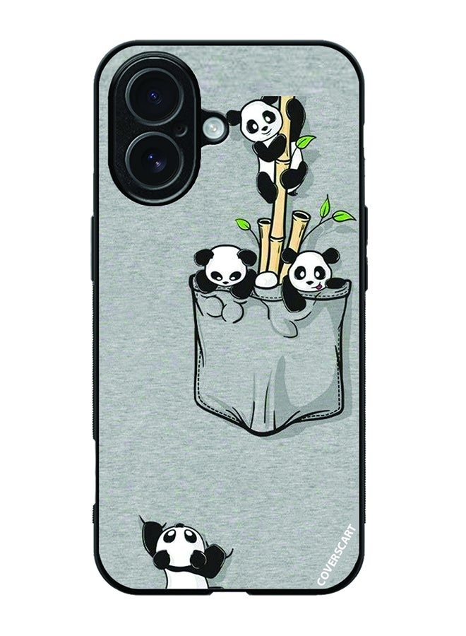 Protective Case Cover For Apple iPhone 17 Panda Design Multicolour