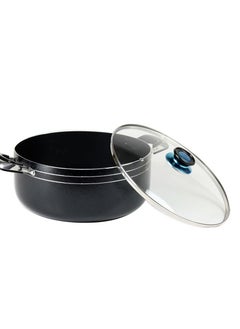 KAWASHI Aluminium Dutch oven  Cooking Utensil With Lid Black/Sliver 22CM  - Image 3