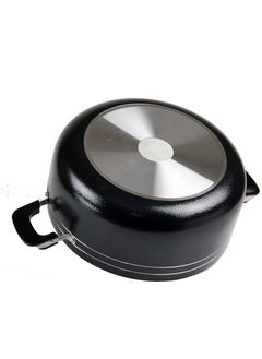 KAWASHI Aluminium Dutch oven  Cooking Utensil With Lid Black/Sliver 22CM  - Image 2