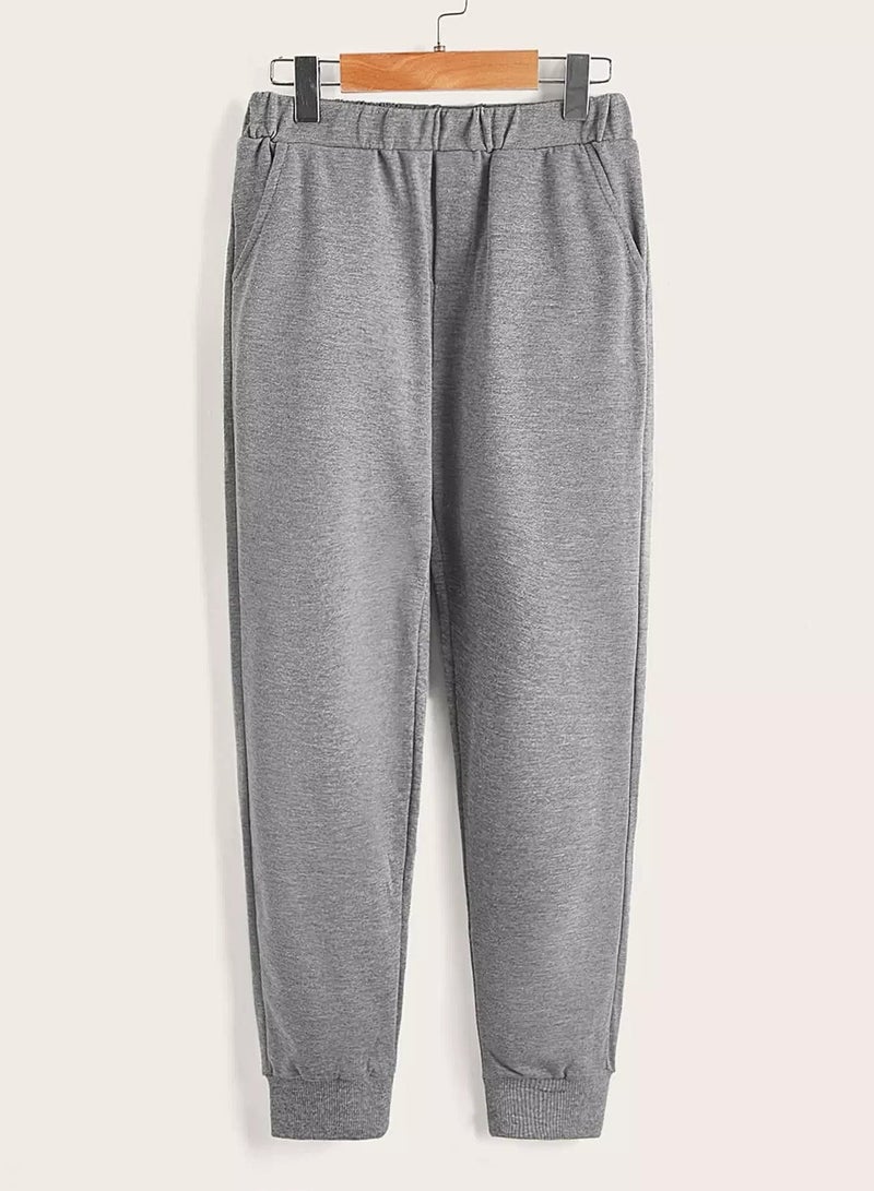 بنطال رياضي من القطن بخصر مطاطي للأولاد - Image 1