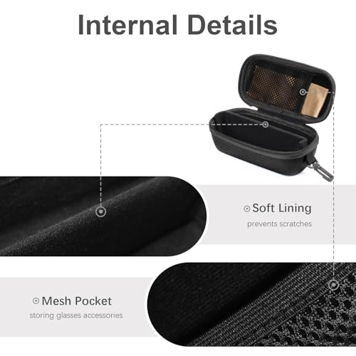Bukere Double Eyeglasses Case with Adjustable Slots, EVA Hard-shell Travel Dual Glasses Sunglasses Organizer for Men Women - Image 4