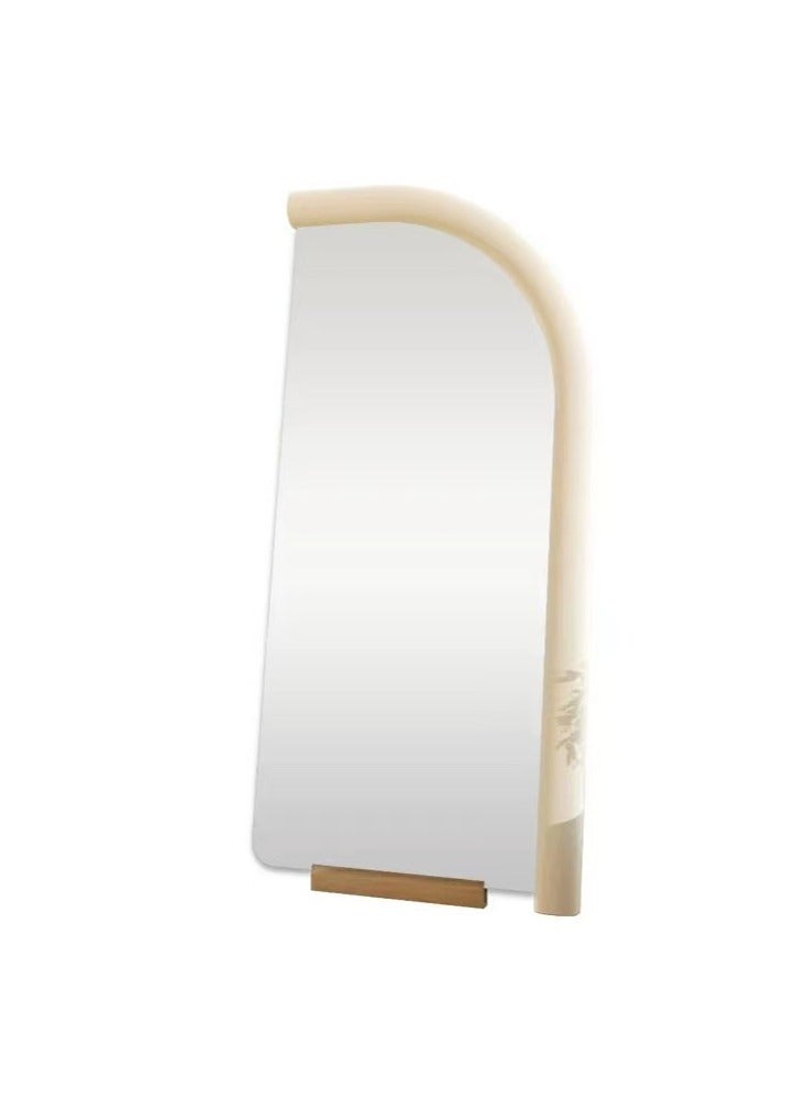 fashionhome Modern Scandinavian Arc Design Full Length Mirror Standing Hanging or Leaning Against Wall Large Bedroom Floor Mirror Dressing Mirror Wall-Mounted Mirror Wood Frame Mirror Round Corner 70x170 cm  - Image 3
