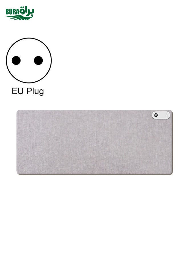 BURAQ 150W  80x33cm Heated Mouse Pad Digital Display Adjustable Hand Warmer Desk Pad 220V EU Plug Gray - Image 1