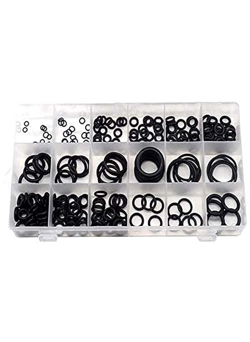 DIY Crafts DIY Crafts 225 pcslot Black Rubber O Ring Assortment Washer Gasket Sealing ORing Kit 18 Sizes with Plastic Box Fir DIY Airconditioning Works Pack of 2 KitsSets Black Multi  - Image 2