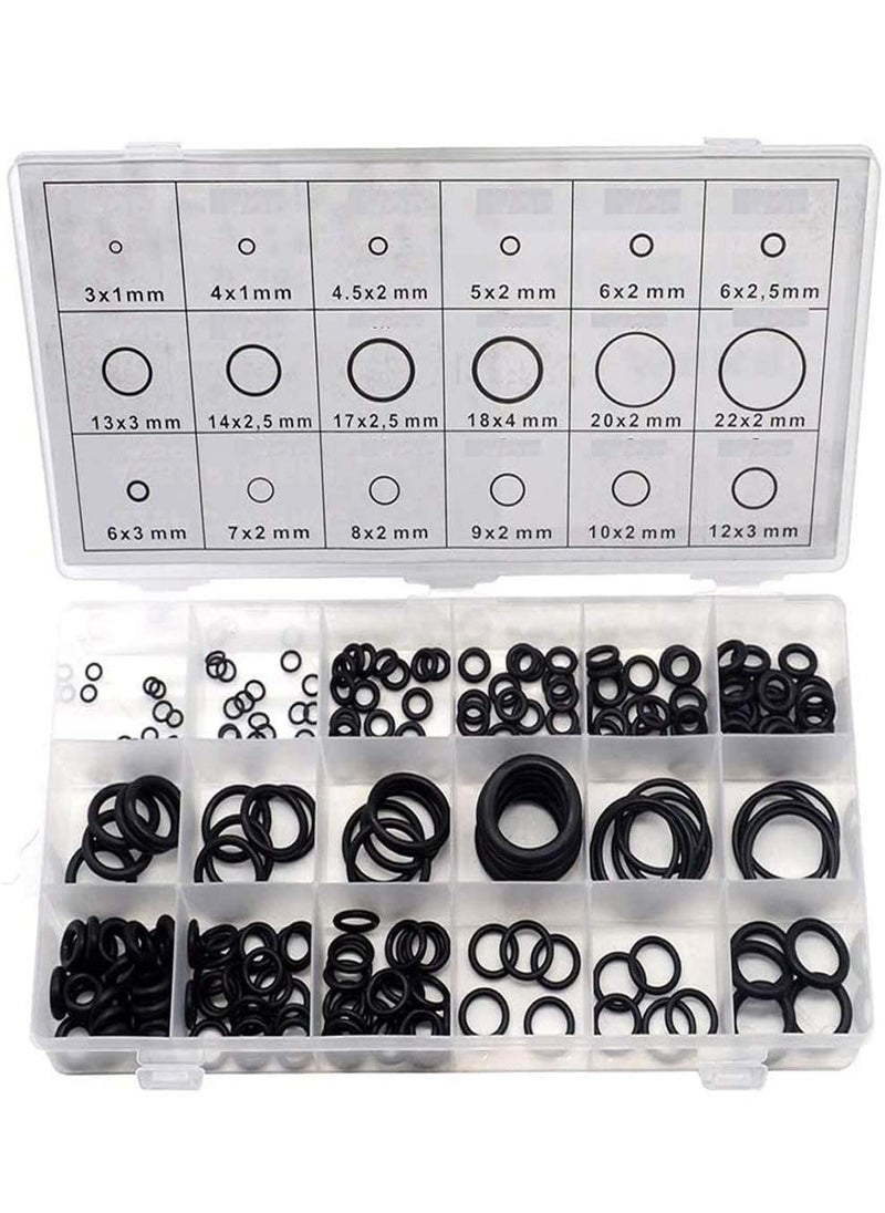 DIY Crafts DIY Crafts 225 pcslot Black Rubber O Ring Assortment Washer Gasket Sealing ORing Kit 18 Sizes with Plastic Box Fir DIY Airconditioning Works Pack of 2 KitsSets Black Multi  - Image 1