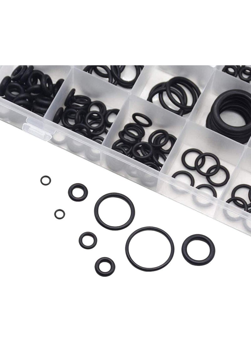 DIY Crafts DIY Crafts 225 pcslot Black Rubber O Ring Assortment Washer Gasket Sealing ORing Kit 18 Sizes with Plastic Box Fir DIY Airconditioning Works Pack of 2 KitsSets Black Multi  - Image 3