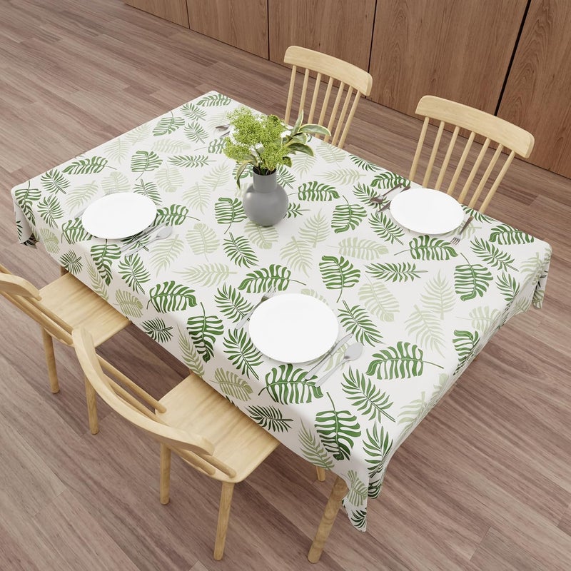 Wings Star Dining Table Cover for 6 Seater, 60 x 90 inch Size, Waterproof and Dustproof Table Sheet,Dining Table 6 Seater Waterproof Cover, Green Leaf - Image 5
