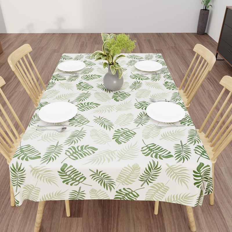 Wings Star Dining Table Cover for 6 Seater, 60 x 90 inch Size, Waterproof and Dustproof Table Sheet,Dining Table 6 Seater Waterproof Cover, Green Leaf - Image 4
