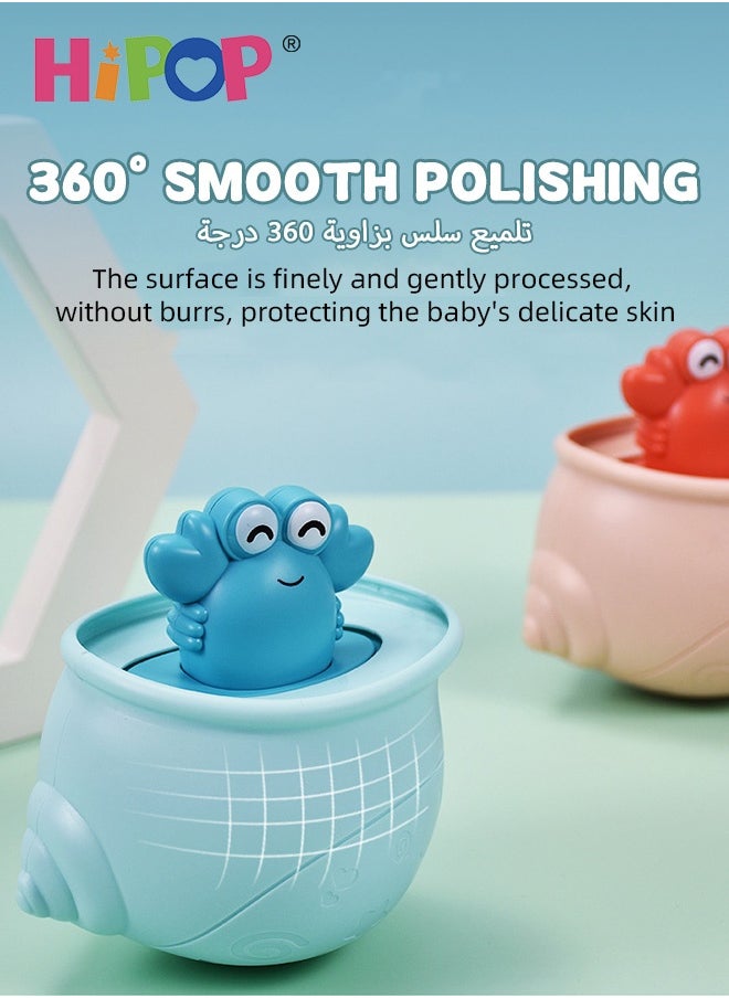 HIPOP 2PCS Bath Toys, Baby Bathtub Toy, Cute Sea Snail and Crab Shape for Infants, Water Play Surprise, Smooth 360° Finish, Durable Non-Toxic ABS Material, Fun and Safe Bath Toys for Toddlers  - Image 4
