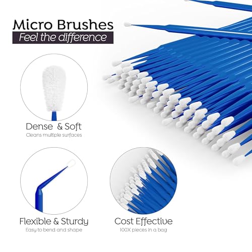 Kliffoo 100 PCS Micro Applicators Brush for Makeup and Personal Care,Soft Microswabs for Eyelash Extensions Makeup Brushes Bendable for Dental/Oral/Microswab Applicator Lashes Micro Mascara (2.5mm) - Image 3