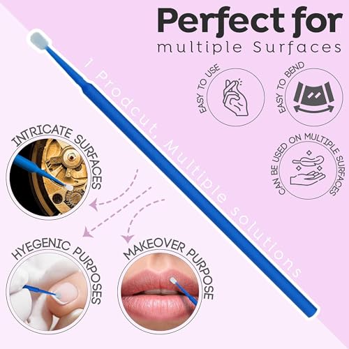 Kliffoo 100 PCS Micro Applicators Brush for Makeup and Personal Care,Soft Microswabs for Eyelash Extensions Makeup Brushes Bendable for Dental/Oral/Microswab Applicator Lashes Micro Mascara (2.5mm) - Image 2