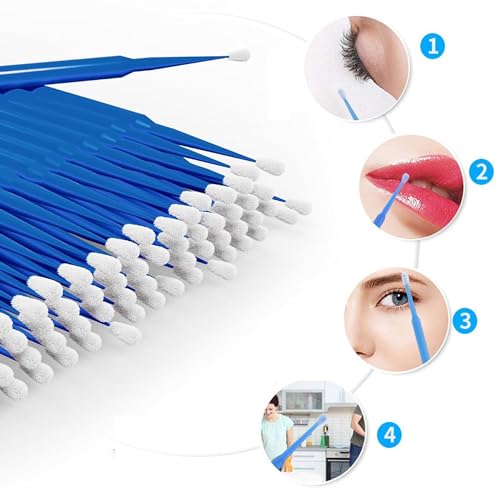 Kliffoo 100 PCS Micro Applicators Brush for Makeup and Personal Care,Soft Microswabs for Eyelash Extensions Makeup Brushes Bendable for Dental/Oral/Microswab Applicator Lashes Micro Mascara (2.5mm) - Image 4