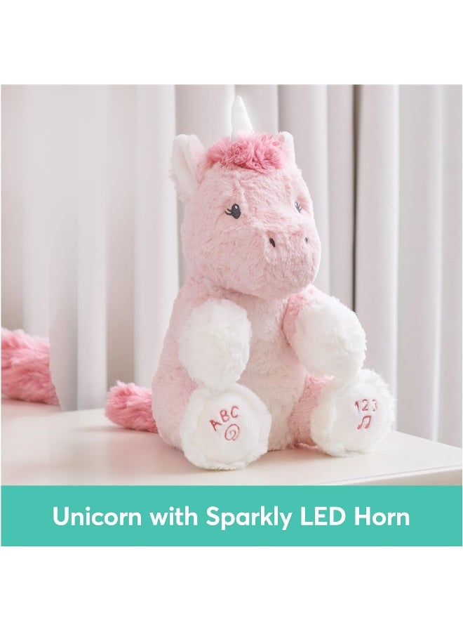 GUND دمية جوند ألوارا اليونيكورن المتحركة، لعبة محشوة تغني، لعبة حسية، تغني أغنية الأبجدية وأغنية العد 123، وردي، 11 إنش - Image 2