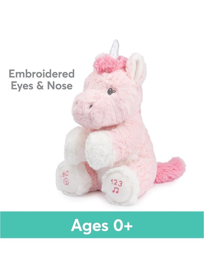 GUND دمية جوند ألوارا اليونيكورن المتحركة، لعبة محشوة تغني، لعبة حسية، تغني أغنية الأبجدية وأغنية العد 123، وردي، 11 إنش - Image 3