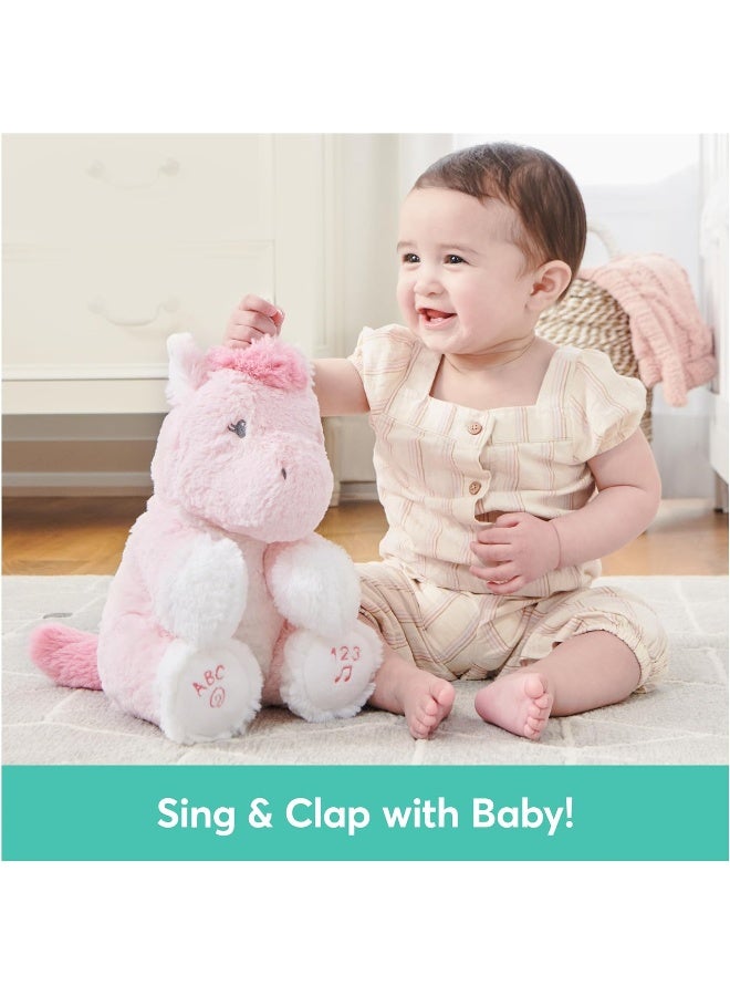 GUND دمية جوند ألوارا اليونيكورن المتحركة، لعبة محشوة تغني، لعبة حسية، تغني أغنية الأبجدية وأغنية العد 123، وردي، 11 إنش - Image 5