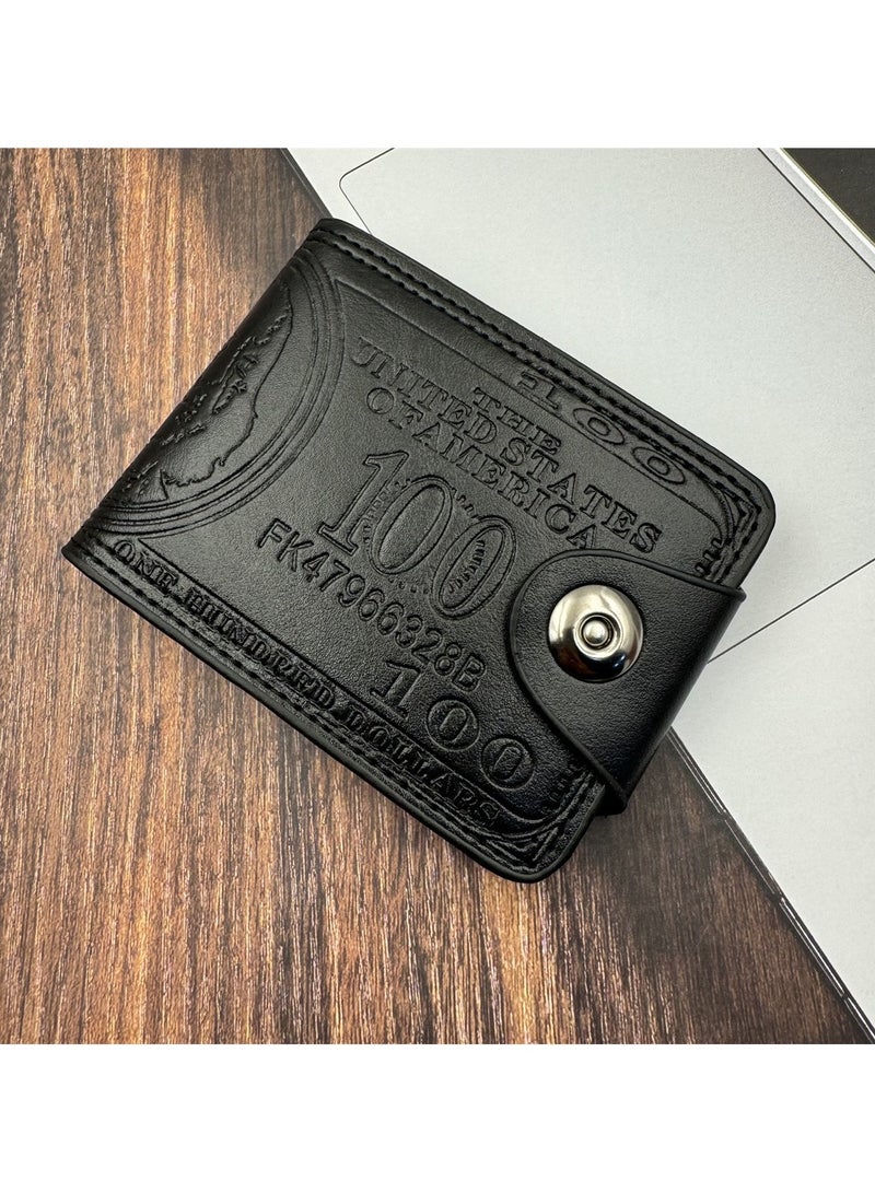 Generic Natural Leather Vintage Men's Wallet Black 