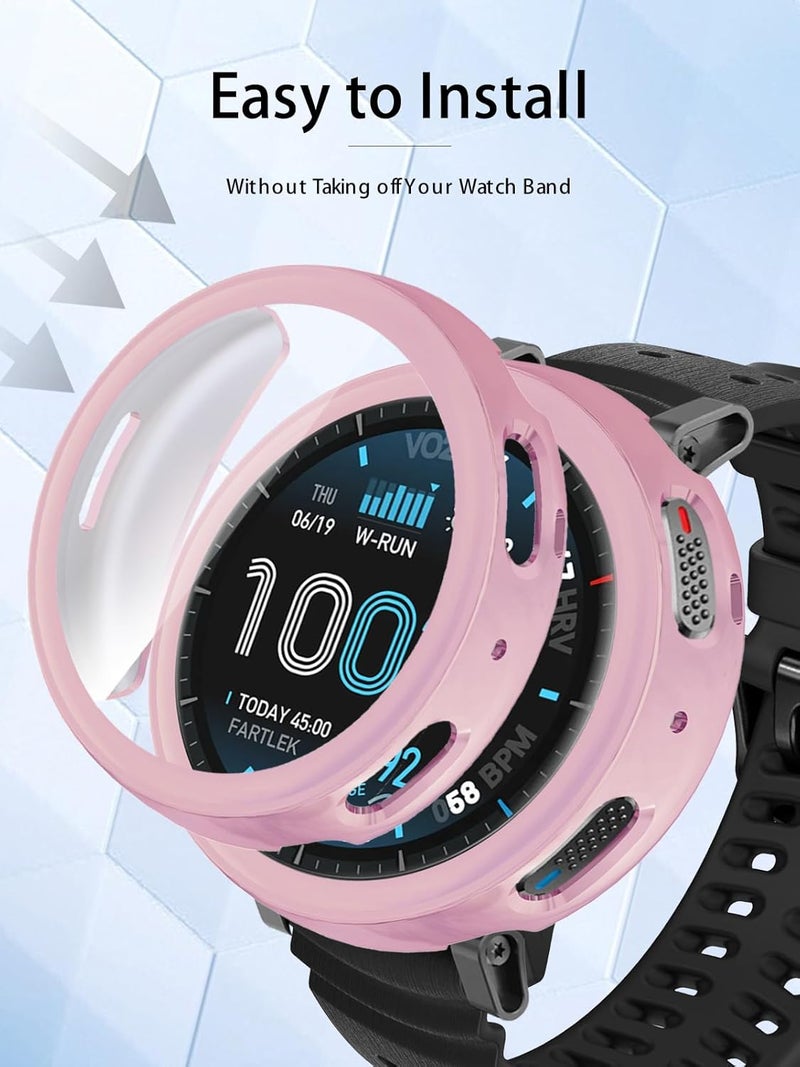 WUNIAK Case for Amazfit Active Max SmartWatch,Soft TPU Full Coverage Protective Cover,Scratch Resistant, Thin & Lightweight,(Pink) - Image 5