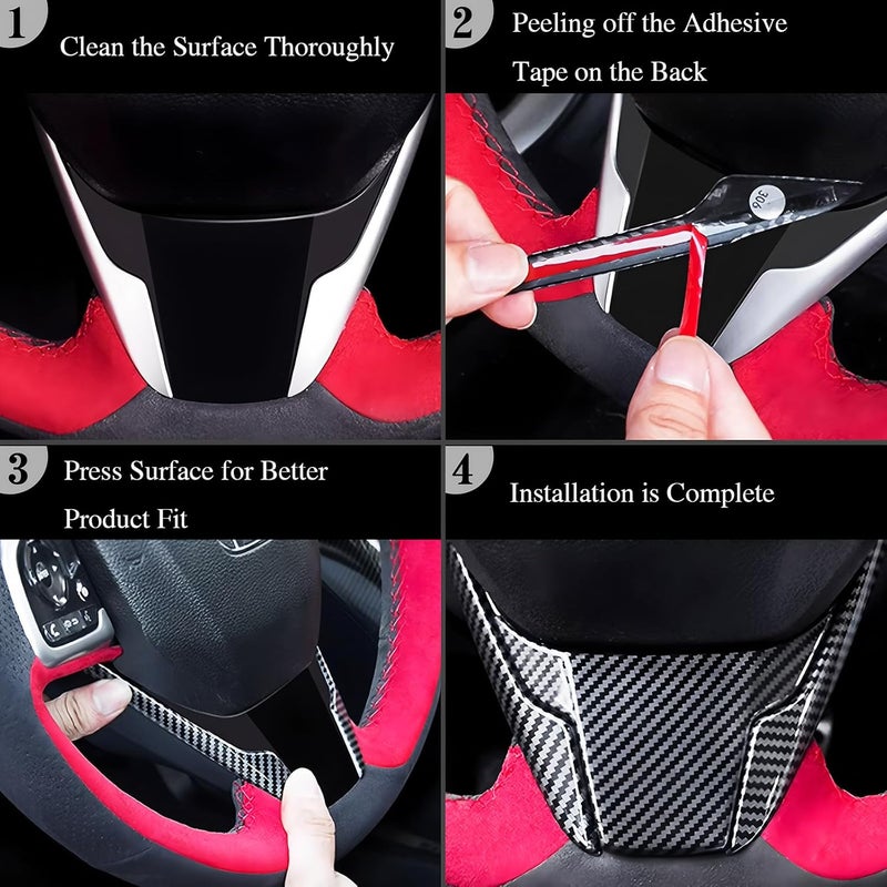 JUIVEEL ABS Central Gear Shift Panel Cover for Hyundai Elantra 2021-2025 (Carbon Fiber Style) - Image 3