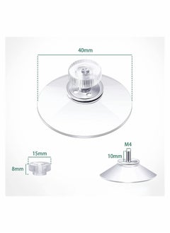 SYOSI 10pcs Suction Cup Glass Suction Pads 40mm Clear PVC Strong Sucker Holder with Screw Nut for Car Shade Cloth Bathroom Wall Door Window  - Image 5
