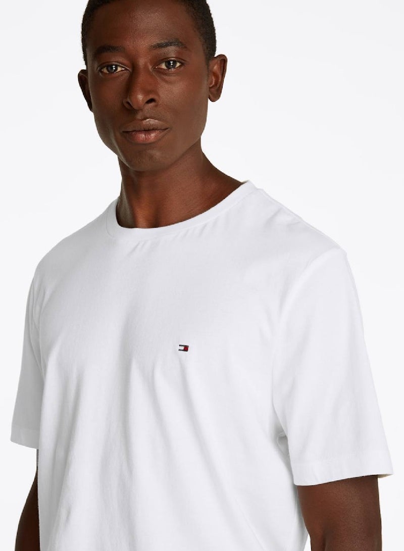 TOMMY HILFIGER Flag Embroidery Crew Neck T-Shirt - Image 5