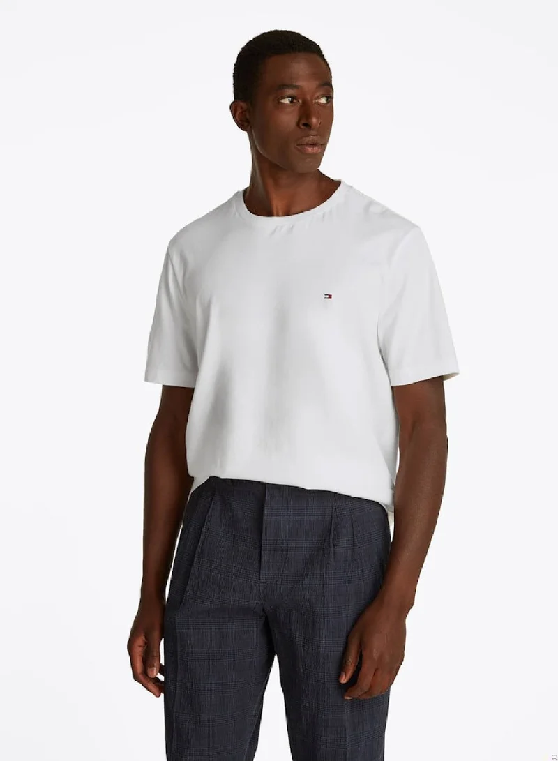 Flag Embroidery Crew Neck T-Shirt